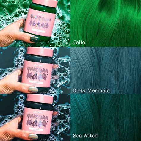 Lime crime sea witch on inky hair